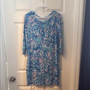 Lilly Pulitzer Vibrant Blue and Pink Dress